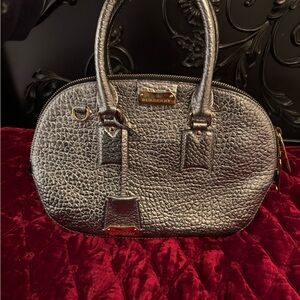 Burberry Metallic Textured Satchel